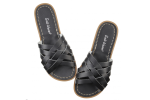 Salt-Water retro slides, black (maat 36-42)