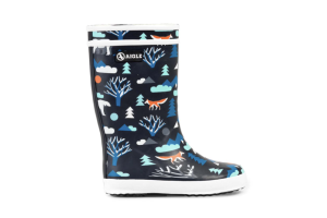 Aigle regenlaars  WARMGEVOERD, navy (maat 24-34)