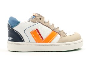 Shoesme sneakers, wit/fluo oranje (maat 20-30)