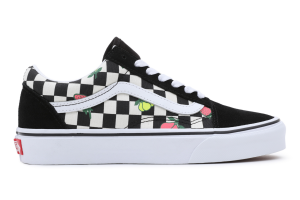 Vans sneaker canvas, black & white fruit (maat 35-42)