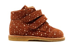 Angulus velcroschoentje, cognac dots (maat 21-25)