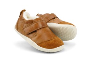 Bobux oefenschoentjes Xplorer, wolgevoerd cognac  (maat 18-22)
