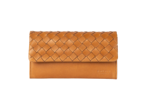 O my bag portefeuille, Pau cognac woven