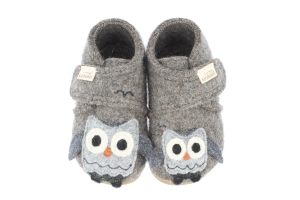 Living Kitzbühel pantoffel wol, uiltje bruin (maat 20-30)