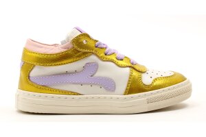 Rondinella basketters, wit/goud (maat 25-36)