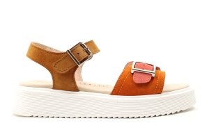 Beberlis sandalen, cognac multi (maat 34-39)