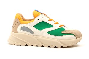 Rondinella runners, wit/groen (maat 31-40)