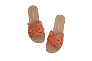 Salt-Water retro slides, oranjerood (maat 36-42)