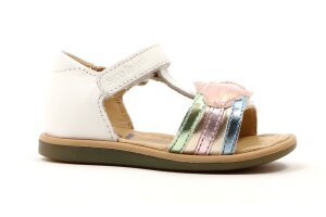 Shoopom sandaaltje, wit rainbow (maat 20-25)