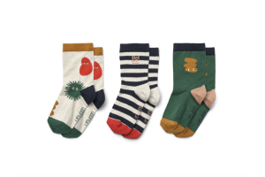 Liewood korte sokken, 3-pack the Liewood gang sandy mix (maat 19/22 - 29/32)