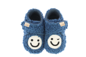 Living Kitzbühel pantoffel, smiley blauw (maat 20-30)