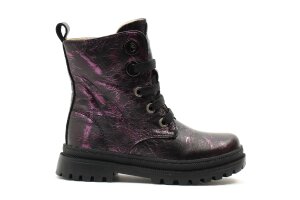 Shoesme veterlaarsjes, zwart/roze (maat 25-35)