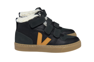 Véja sneakers velcro gevoerd, zwart  (maat 23-35)