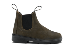 Blundstone chelsea boot, waxed olijfgroen (maat 24-35)