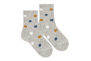 Condor korte sokken, tweed dots 909 grijs (maat 23/26 - 36/39)
