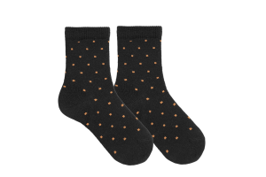 Condor wollen sok, microdots 900 zwart (maat 16/18 - 36/39)