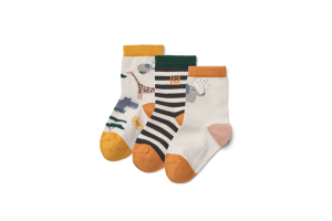 Liewood korte sokken, 3-pack safari sandy mix (maat 19/22 - 33/36)