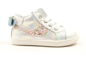 Beberlis veterschoentjes, zilver glitter (maat 20-25)