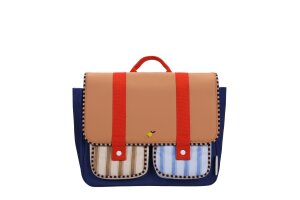 Sticky lemon boekentas, ned blue + jane beige