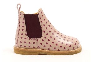 Angulus chelsea laarsje, roze met hartjes (maat 21-25)
