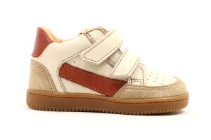 Ocra sneakertjes, wit/roest (maat 19-24)