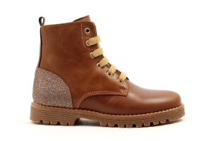 Beberlis laarsje, cognac glitter (maat 27-38)