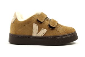 Véja sneakers velcro, gevoerd sand (maat 23-35)