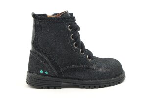 Bunnies veterlaarsje, zwart glitter (maat 21-30)