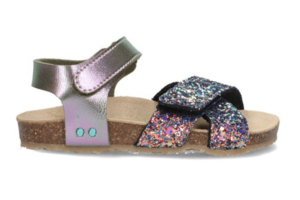 Bunnies sandaaltjes, shiny lila glitter (maat 24-32)