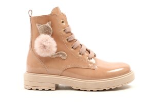 Beberlis veterlaarsje, roze lak (maat 27-30)