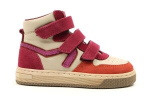 Hip basketters, offwhite/frambozenrood (maat 25-39)