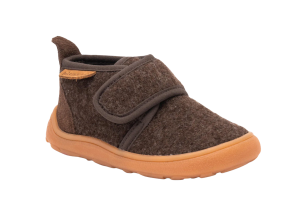 Bisgaard barefoot pantoffel, bruin wol (maat 19-30)