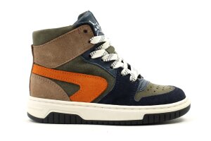 Bana & Co basketter, multi kaki/blauw  (maat 28-40)