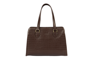 O my bag handtas, Blair chocolate brown croco