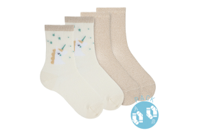 Condor 2-pack sokken, Unicorn beige (maat 23/26 - 32/35)
