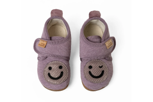 Living Kitzbühel pantoffel, smiley lila  (maat 20-30)