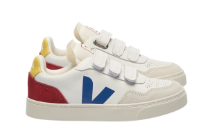 Veja sneakers V90, wit/rood (maat 22-35)