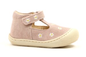 Naturino velcroschoentje, roze madeliefjes (maat 18-22)