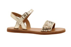 Pom d'Api sandaal, goud glitter (maat 26-38)