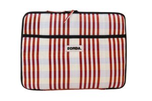 Fonda laptopsleeve 14'', wit bordeaux