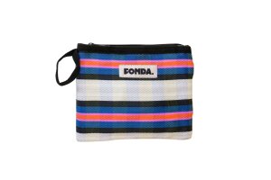 Fonda flat pouch, roze blauw