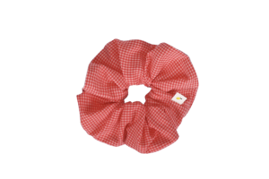 Sticky Lemon scrunchie, gingham flower + rose